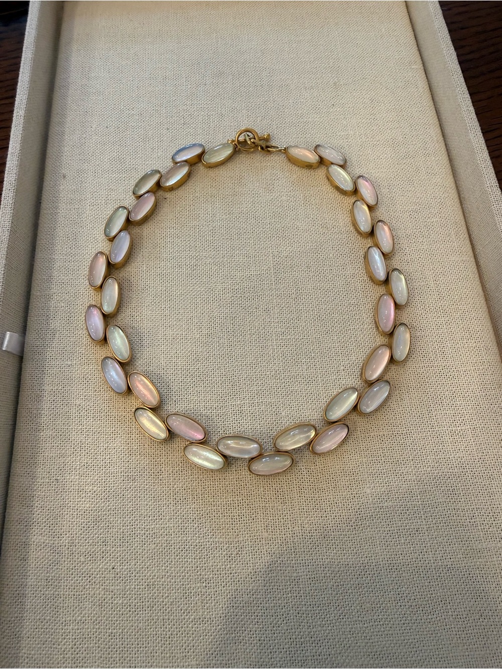 Steve Vaubel - Gold Oval Opal-Link Necklace